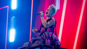 A cantora Pink durante um show - Getty Images