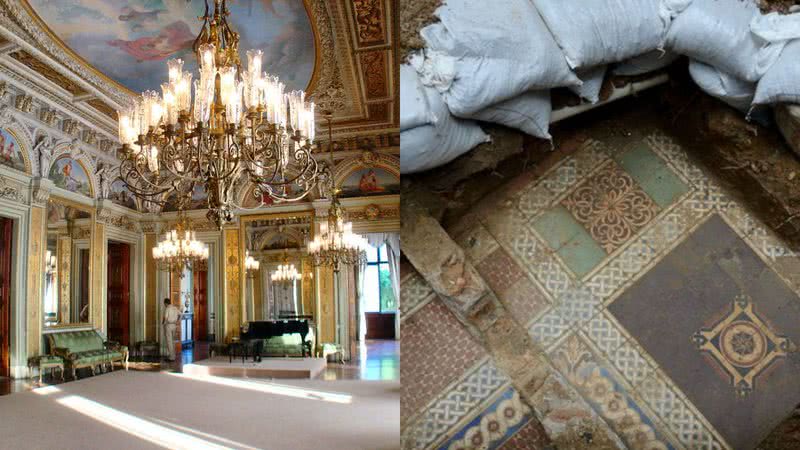 Piso histórico encontrado no Palácio do Catete - Jonas de Carvalho e Divulgação/Tomaz Silva/Agência Brasil