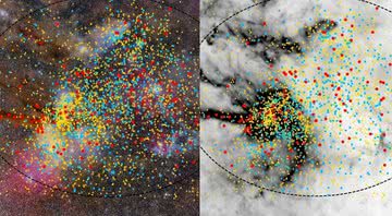 Imagem analisa movimentação de planetas na Via Lactea - Divulgação/Núria Miret-Roig et al.