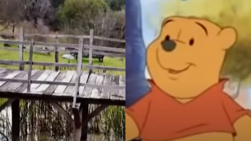 Posingford Bridge ao lado do Ursinho Pooh - Divulgação/Youtube/CNN Brasil / Divulgação/Youtube/Desenho Infantil