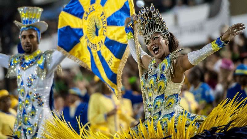 Mestre-sala e porta-bandeira da Unidos da Tijuca no Carnaval de 2014 - Getty Images