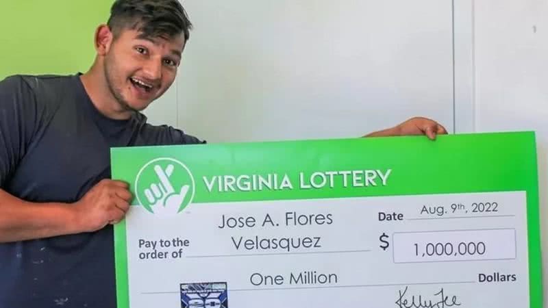 Homem que ganhou o prêmio de US$1 milhão - Divulgação/Virginia Lottery