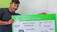 Homem que ganhou o prêmio de US$1 milhão - Divulgação/Virginia Lottery