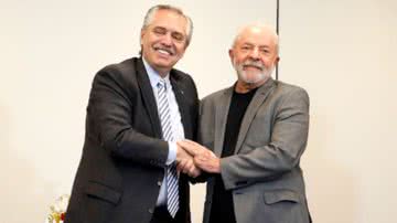 Presidente da Argentina, Alberto Fernández, e o presidente do Brasil, Lula. - Getty Images