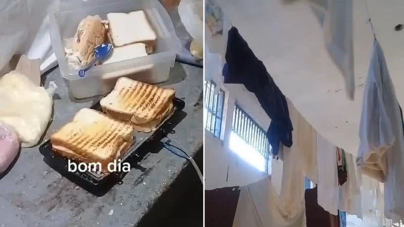 Vídeos publicados pelo detento na rede social - Divulgação/Tik Tok