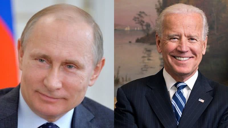 Fotografia de Putin (esq) e Biden (dir) - Wikimedia Commons