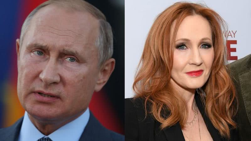 Presidente russo Vladimir Putin e autora britânica J.K. Rowling - Getty Images