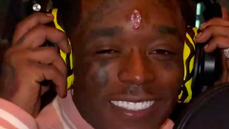 Rapper Lil Uzi Vert com diamante na testa - Divulgação/Instagram/@liluzivert