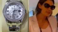 Foto do Rolex e de Michelle Bolsonaro - Reprodução/Estadão e Reprodução/Vídeo