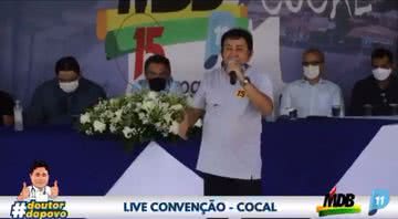 José Maria Monção discursa em transmissão partidária - Divulgação / MDB