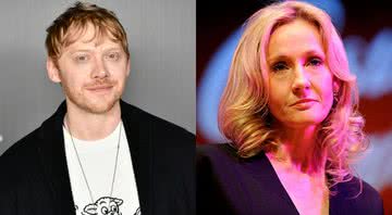 O ator Rupert Grint e a autora J.K. Rowling - Getty Images