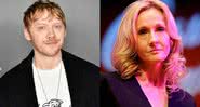 O ator Rupert Grint e a autora J.K. Rowling - Getty Images