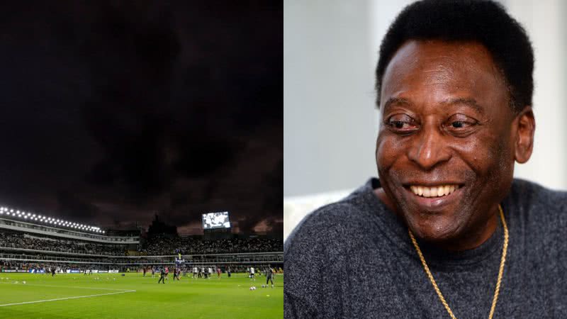 Estádio do Santos e Pelé, respectivamente - Getty Images