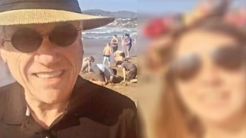 O presidente chileno Sebastián Piñera sem máscara na praia - Divulgação - Instagram