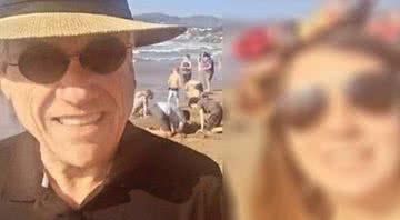 O presidente chileno Sebastián Piñera sem máscara na praia - Divulgação - Instagram