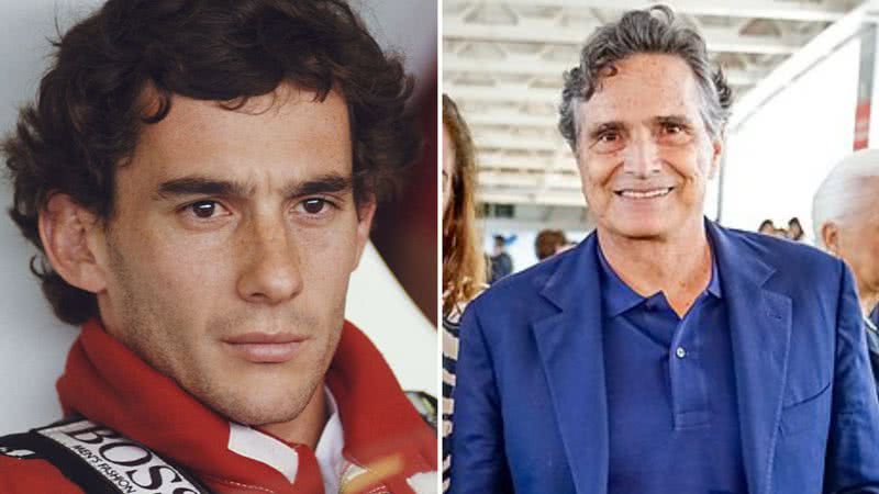 Foto de Ayrton Senna ao lado de Nelson Piquet - Getty Images e Agência Brasília via Wikimedia Commons