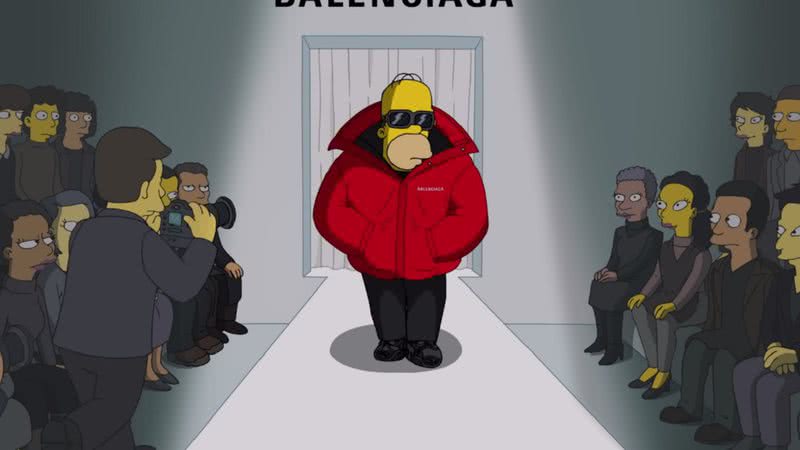 Homer desfilando pela Balenciaga - Divulgação/YouTube/Balenciaga