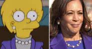 Tanto a roupa quanto os acessórios foram comparados entre Lisa Simpson e Kamala Harris - Divulgação/Twitter