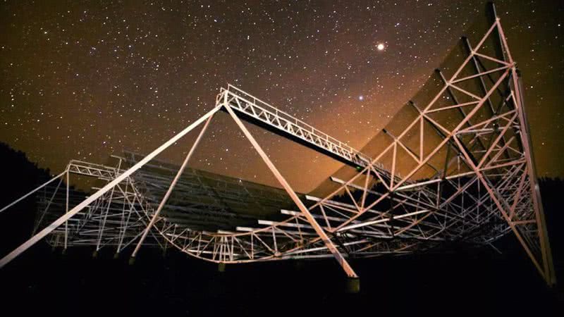 O sistema CHIME - Divulgação/Dominion Radio Astrophysical Observatory na Colúmbia Britânica