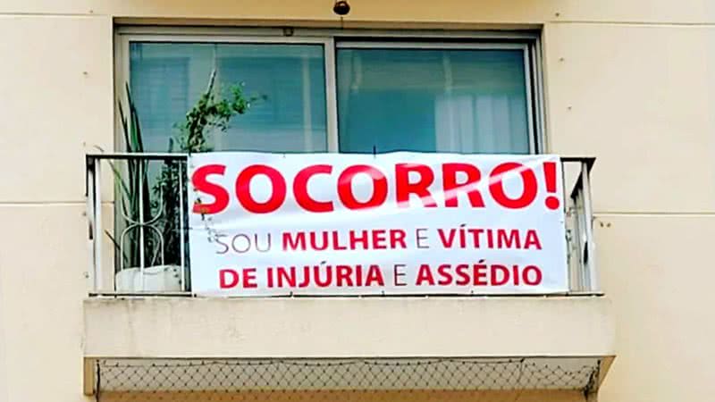 O banner pedindo socorro - Divulgação / Redes sociais