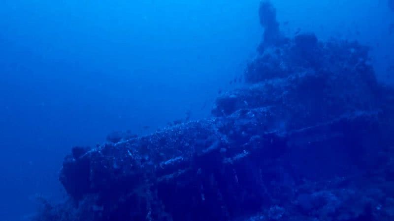 Fotografia do submarino francês encontrado na Tunísia - Divulgação/Club de Plongée Ras Adar