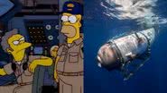 Episódio de 'Os Simpsons' e imagem do submarino - Divulgação