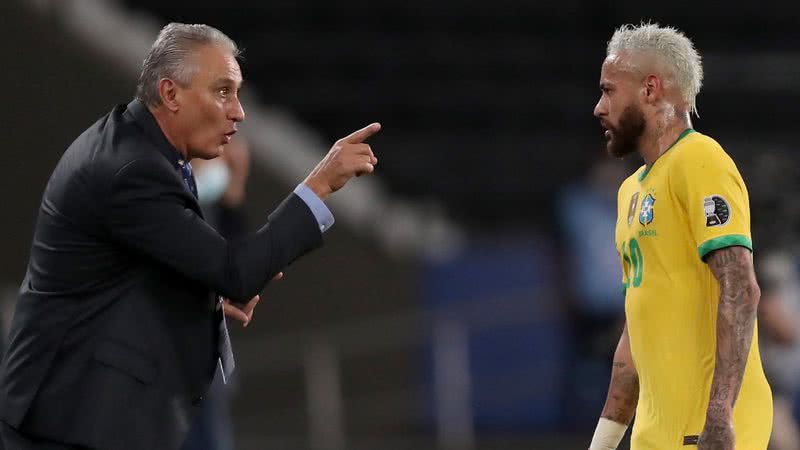 Imagem de Tite e Neymar - Getty Images