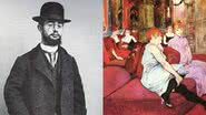 Foto de Toulouse-Lautrec e registro da obra 'O Salão da Rue des Moulins', 1894 - Paulo Sescau e Domínio Público