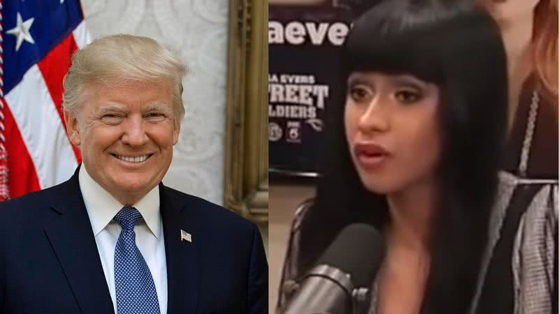 Fotografia de Donald Trump e Cardi B respectivamente - Wikimedia Commons