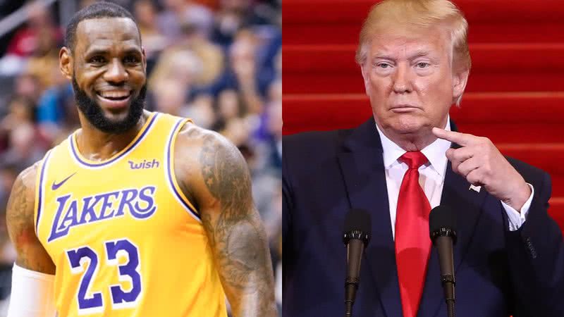 LeBron James em montagem ao lado de Donald Trump - Creative Commons