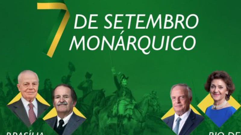 Foto utilizada para anunciar a presença da monarquia brasileira em eventos - Divulgação / Redes Sociais / Twitter / @ProMonarquia