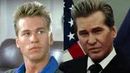 Val Kilmer no Top Gun original e em “Top Gun: The Maverick” - Divulgação/Paramount Movies