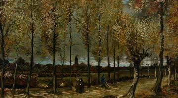 Pintura de Van Gogh conhecida como "Poplars near Nuenen" - Divulgação/ Museu Boijmans Van Beuningen