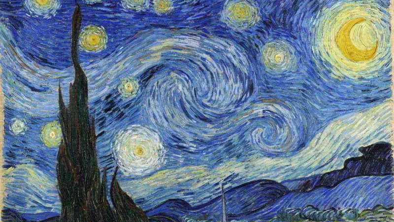 A tela 'Noite Estrelada' - Van Gogh