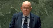 Imagens de Vasily Nebenzya na reunião da ONU - Divulgação/ Youtube/ CNN Brasil