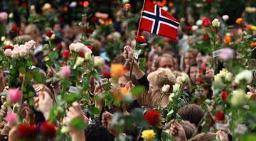 Vigília, após atentados na Noruega - Getty Images