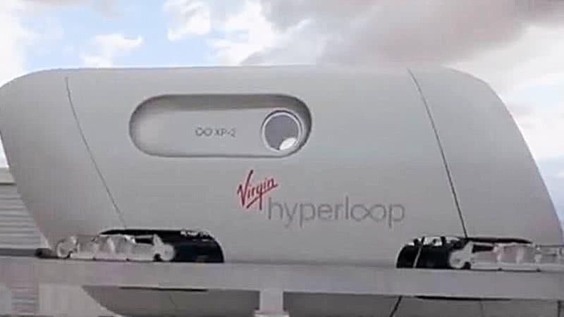 O transporte Virgin Hyperloop - Divulgação / Youtube / CNN