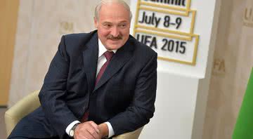 Aleksandr Lukashenko, presidente da Bielorrússia, durante conferência em 2015 - Wikimedia Commons