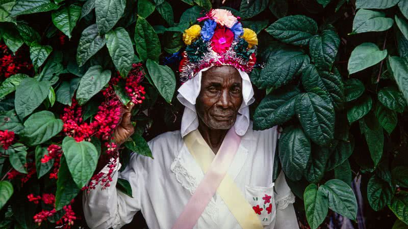 Gaudêncio da Conceição durante Festa de São Benedito, Conceição da Barra, ES, c. 1989 - Walter Firmo/Acervo IMS