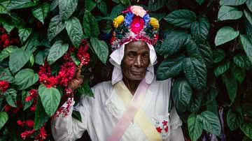 Gaudêncio da Conceição durante Festa de São Benedito, Conceição da Barra, ES, c. 1989 - Walter Firmo/Acervo IMS