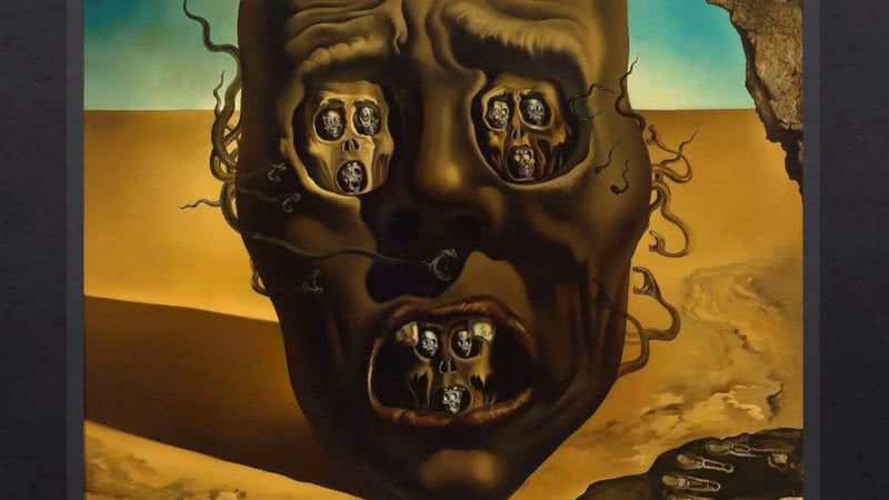 Imagem 'A Face da Guerra', uma das obras mais simbólicas e comoventes de Salvador Dalí