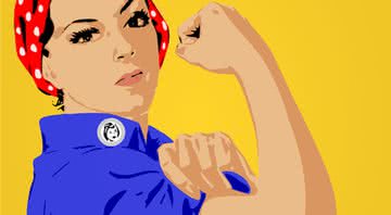 Pedaço da famosa arte 'We Can Do It!' - OpenClipart-Vectors, via Pixabay