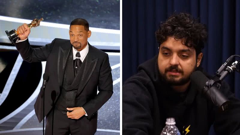 Will Smith ganhando um Oscar e Monark - Getty Images/Divulgação