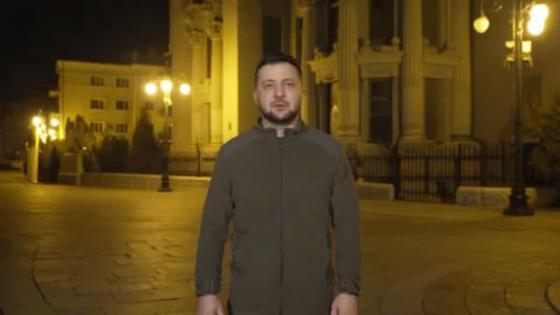 Volodymyr Zelensky em vídeo - Reprodução/Vídeo