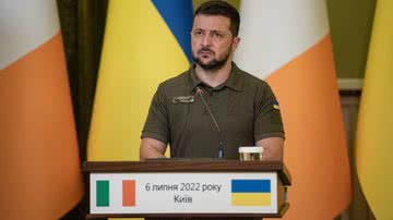 Zelensky durante evento, na Irlanda - Getty Images