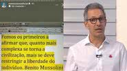 A publicação feita pelo governador de Minas Gerais - Reprodução/Redes sociais e Reprodução/Vídeo