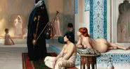 Pool in a Harem, obra de Jean-Léon Gérôme, feita em 1875 - Wikimedia Commons