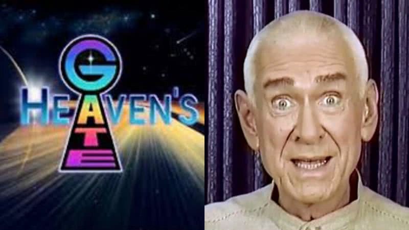 Logo do site e Marshall Applewhite, idealizador de Heaven's Gate - Creative Commons