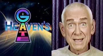 Logo do site e Marshall Applewhite, idealizador de Heaven's Gate - Creative Commons