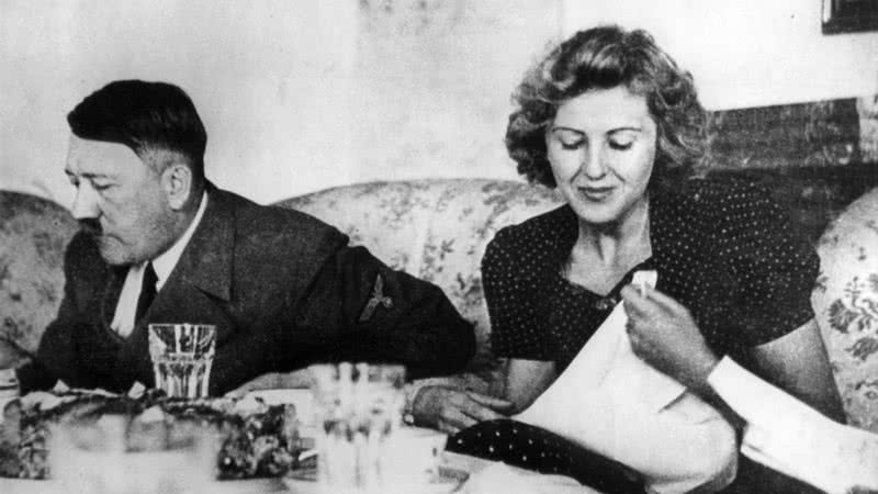 Adolf Hitler, ditador nazista e Eva Braun, sua companheira - Divulgação